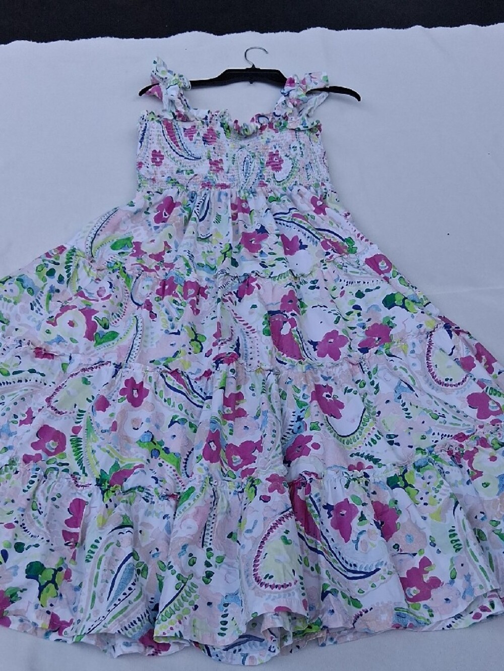 crown & ivy Pink and Green Floral Tiered Maxi Sundress - Picture 14 of 16